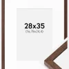 Ramme Ares Teak 28x35 cm - Passepartout Hvid 7x10 inches