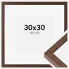 Ramme Ares Teak 30x30 cm - Passepartout Hvid 20x20 cm