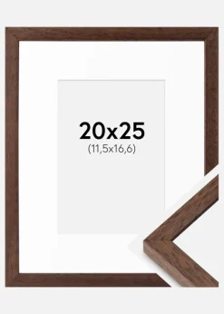 Ramme Ares Teak 20x25 cm - Passepartout Hvid B6 125x176 mm