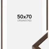 Ramme Ares Valnød 50x70 cm - Passepartout Hvid 16x23 inches