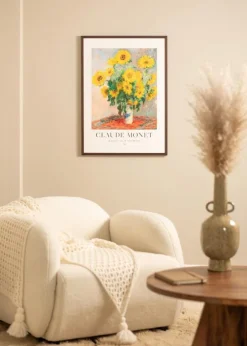 Ramme Ares Valnød 50x70 cm - Passepartout Hvid 16x23 inches