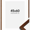 Ramme Ares valnød 45x60 cm - Passepartout Hvid 13x18 inches