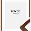 Ramme Ares Valnød 40x50 cm - Passepartout Hvid 12x16 inches