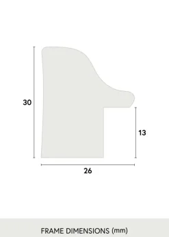 Ramme Arjeplog Blyantsgrå - Valgfri Størrelse (Plexiglas)