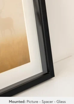 Ramme Balder Sort - Valgfri Størrelse (Akrylglas)