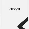 Ramme BGA Classic Akrylglas Sort 70x90 cm