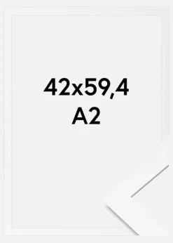 Ramme BGA Classic Akrylglas Hvid 42x59,4 cm (A2)