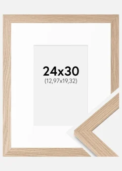 Ramme BGA Classic Eg 24x30 cm - Passepartout Hvid 5,5x8 inches