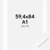 Ramme BGA Classic Hvid 59,4x84 cm - Passepartout Hvid 47x75 cm