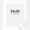 Ramme BGA Classic Hvid 24x30 cm - Passepartout Hvid 7x9 inches