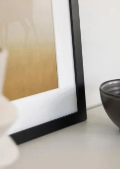 Ramme BGA Classic Sort 50x75 cm - Passepartout Hvid 40x65 cm