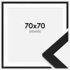 Ramme BGA Classic Sort 70x70 cm - Passepartout Hvid 61x61 cm