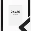 Ramme BGA Classic Sort 24x30 cm - Passepartout Hvid 14x20 cm