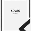 Ramme BGA Classic Sort 60x80 cm - Passepartout Hvid 50x65 cm