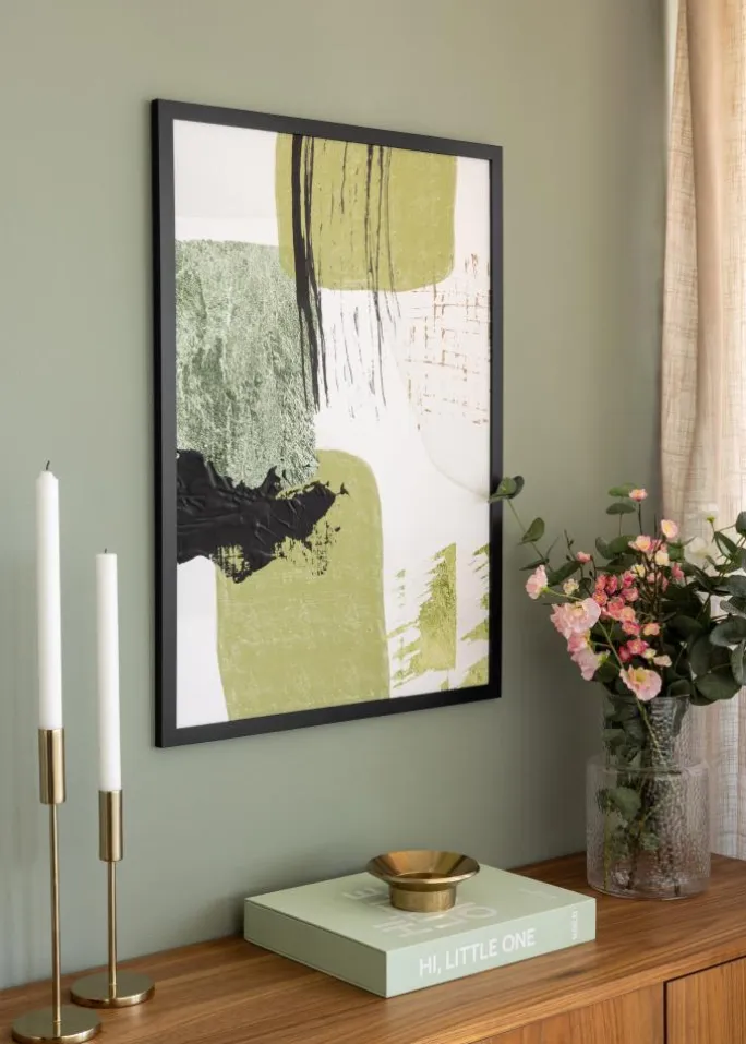 Ramme BGA Classic Sort 60x80 cm - Passepartout Hvid 49,3x68,5 cm