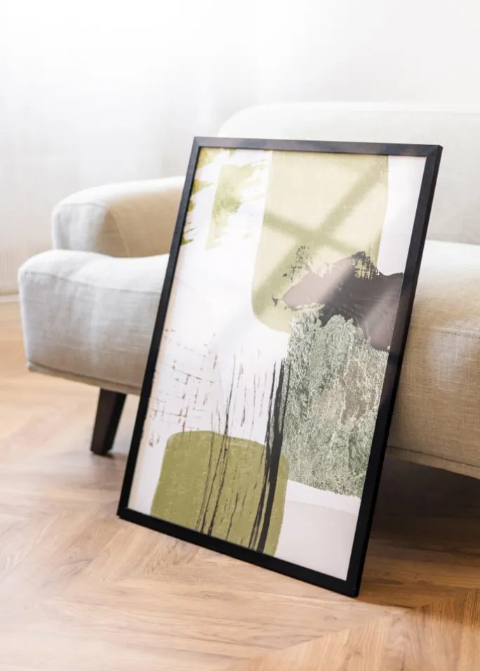 Ramme BGA Classic Sort 65x85 cm - Passepartout Hvid 22x30 inches