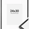 Ramme BGA Modern Style Sort 24x30 cm - Passepartout Hvid 6x8 inches