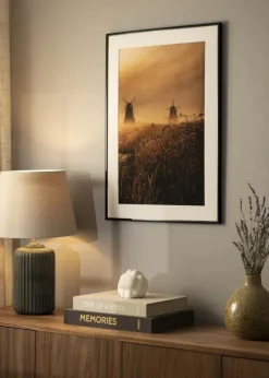 Ramme BGA Modern Style Sort 10x10 cm - Passepartout Hvid 7x7 cm