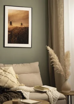 Ramme BGA Modern Style Sort 10x10 cm - Passepartout Hvid 7x7 cm