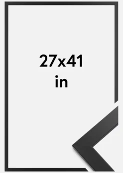 Ramme Black Wood Akrylglas 27x41 inches (68,58x104,14 cm)