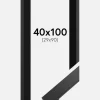 Ramme Black Wood 40x100 cm - Passepartout Sort 30x91 cm