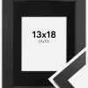 Ramme Black Wood 13x18 cm - Passepartout Sort 10x12 cm
