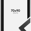Ramme Black Wood 70x90 cm - Passepartout Sort 60x80 cm