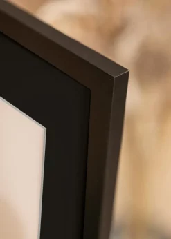 Ramme Black Wood 40x40 cm - Passepartout Sort 10x10 inches