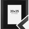 Ramme Black Wood 20x25 cm - Passepartout Sort 5x7 inches