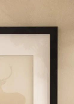 Ramme Black Wood 35x50 cm - Passepartout Hvid 11x17 inches