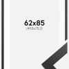 Ramme Black Wood 62x85 cm - Passepartout Hvid 20x30 inches