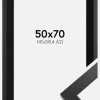 Ramme Black Wood 50x70 cm - Passepartout Sort 42x59,4 cm (A2)