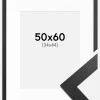 Ramme Black Wood 50x60 cm - Passepartout Hvid 35x45 cm