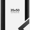 Ramme Black Wood 35x50 cm - Passepartout Sort 11x17 inches