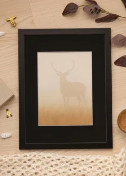 Ramme Black Wood 40x50 cm - Passepartout Sort 27,5x37 cm