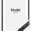 Ramme Black Wood 50x80 cm - Passepartout Hvid 41x70 cm