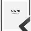 Ramme Black Wood 60x70 cm - Passepartout Hvid 20x24 inches