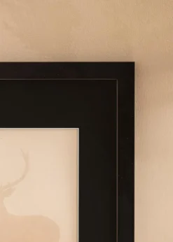 Ramme Black Wood 65x80 cm - Passepartout Sort 22x28 inches