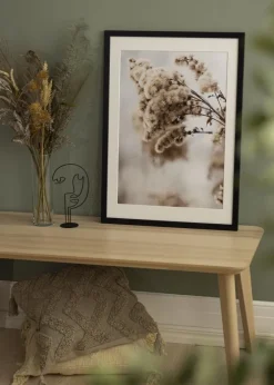 Ramme Black Wood 50x60 cm - Passepartout Hvid 15x20 inches