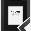 Ramme Black Wood 15x20 cm - Passepartout Sort 4x5 inches