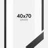 Ramme Black Wood 40x70 cm - Passepartout Hvid 25x60 cm