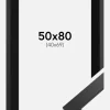 Ramme Black Wood 50x80 cm - Passepartout Sort 41x70 cm