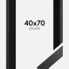 Ramme Black Wood 40x70 cm - Passepartout Sort 30x60 cm