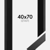 Ramme Black Wood 40x70 cm - Passepartout Sort 28x58 cm
