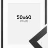Ramme Black Wood 50x60 cm - Passepartout Hvid 40x50 cm