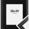 Ramme Black Wood 28x35 cm - Passepartout Sort 20x25 cm