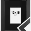Ramme Black Wood 13x18 cm - Passepartout Sort 7x10 cm