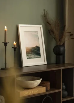 Ramme Blocky Hvid - Valgfri Størrelse (Akrylglas)