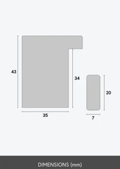 Ramme Boxholm Sort - Valgfri Størrelse (Plexiglas)