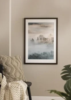 Ramme Brown Wood 35x50 cm - Passepartout Hvid 30x35 cm